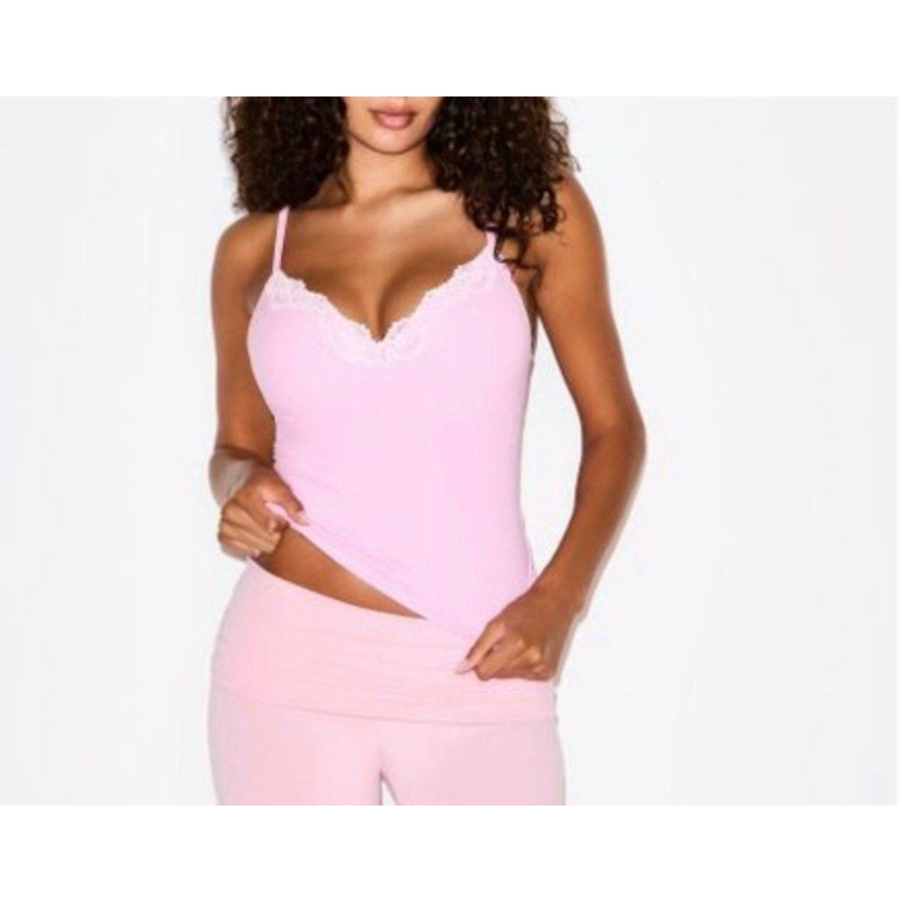Fits Everybody Lace Push Up Cami Bubblegum